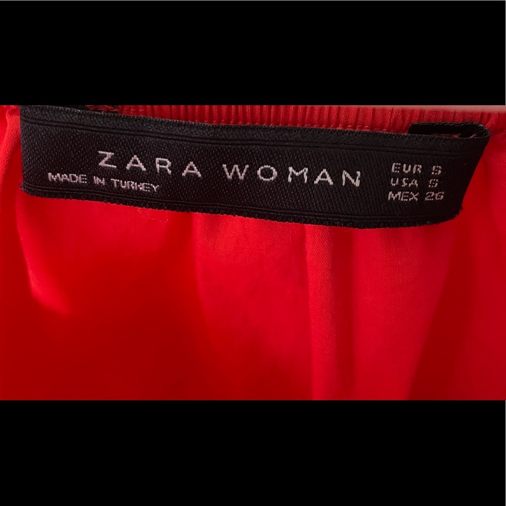 Zara Woman Red cotton blouse - Picture 3 of 3